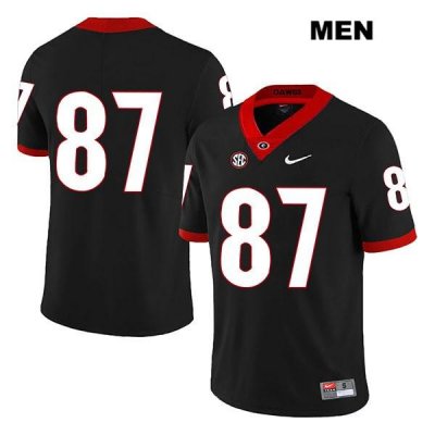 Men's Georgia Bulldogs NCAA #87 Tyler Simmons Nike Stitched Black Legend Authentic No Name College Football Jersey JSB6054DC